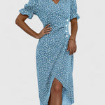 Kataryna floral wrap dress, view 8