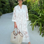 Luana white lace summer dress, view 5