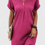 Massie draped dress in Pink, view 3