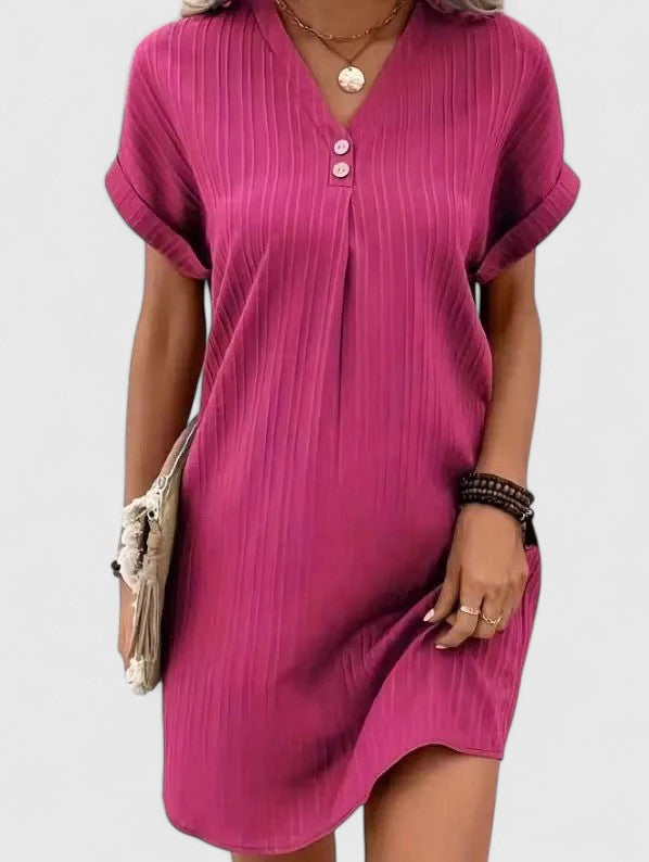 Massie draped dress in Pink, view 3