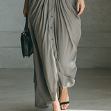 Zahara belted pleated maxi dress, view 4