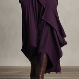 Natalie draped turtleneck knit dress, view 7