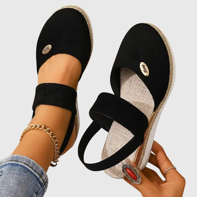 Antonia Orthopaedic Platform Sandals in Black, view 11