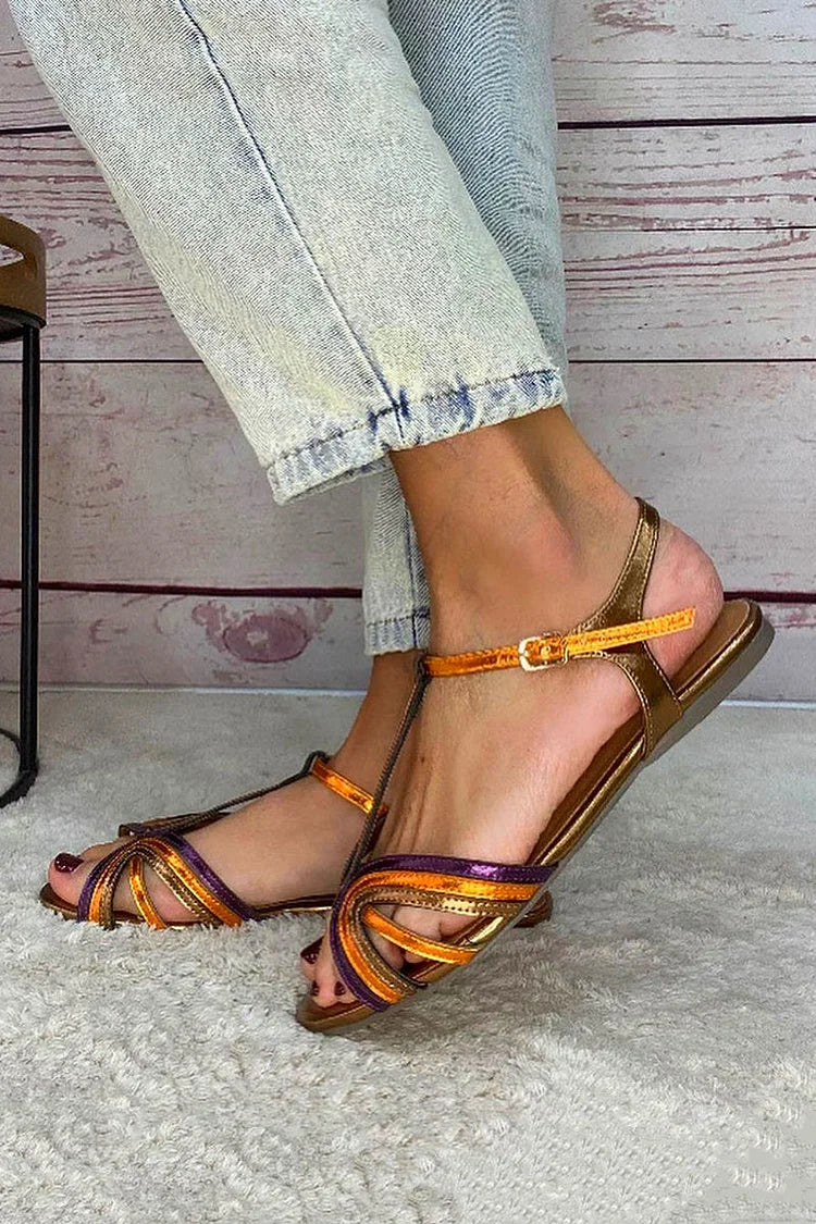 Cosima Multicolour Thong Sandals, view 3
