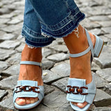 Perla coastal blue sandal, view 2