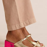 Marguerite golden mule heel sandal, view 2