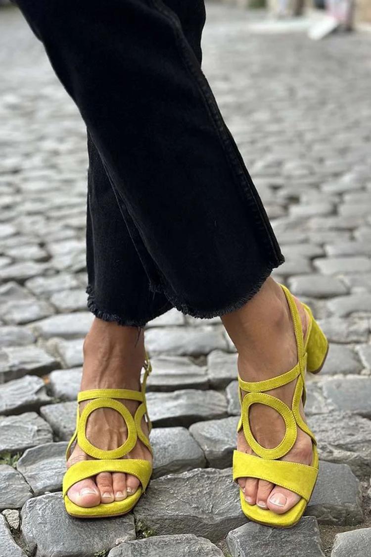 Talia woven sandal in Yellow, view 2
