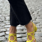 Talia woven sandal in Yellow, view 2