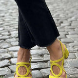 Talia woven sandal in Yellow, view 2