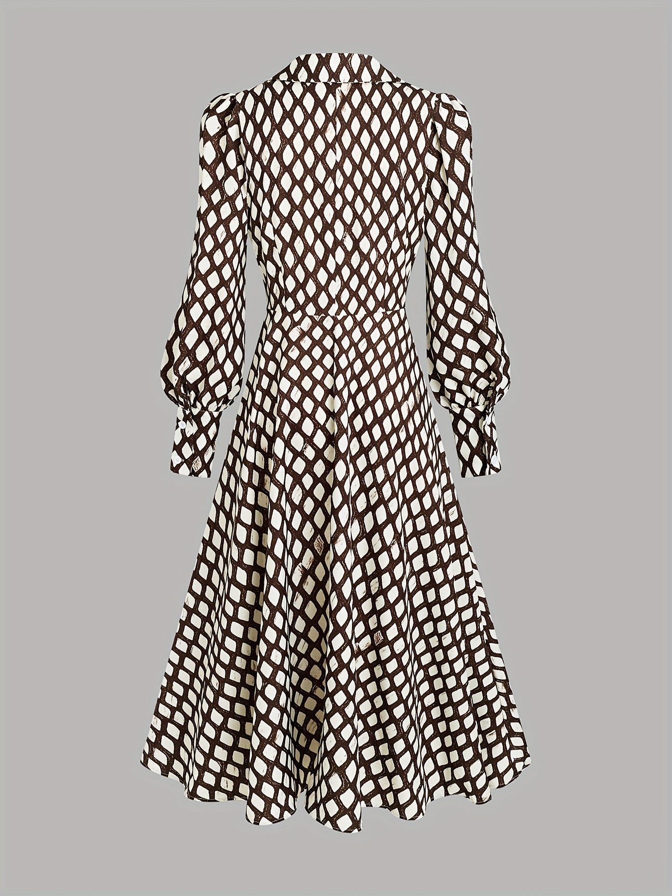 Zara diamond print belted dress, view 6