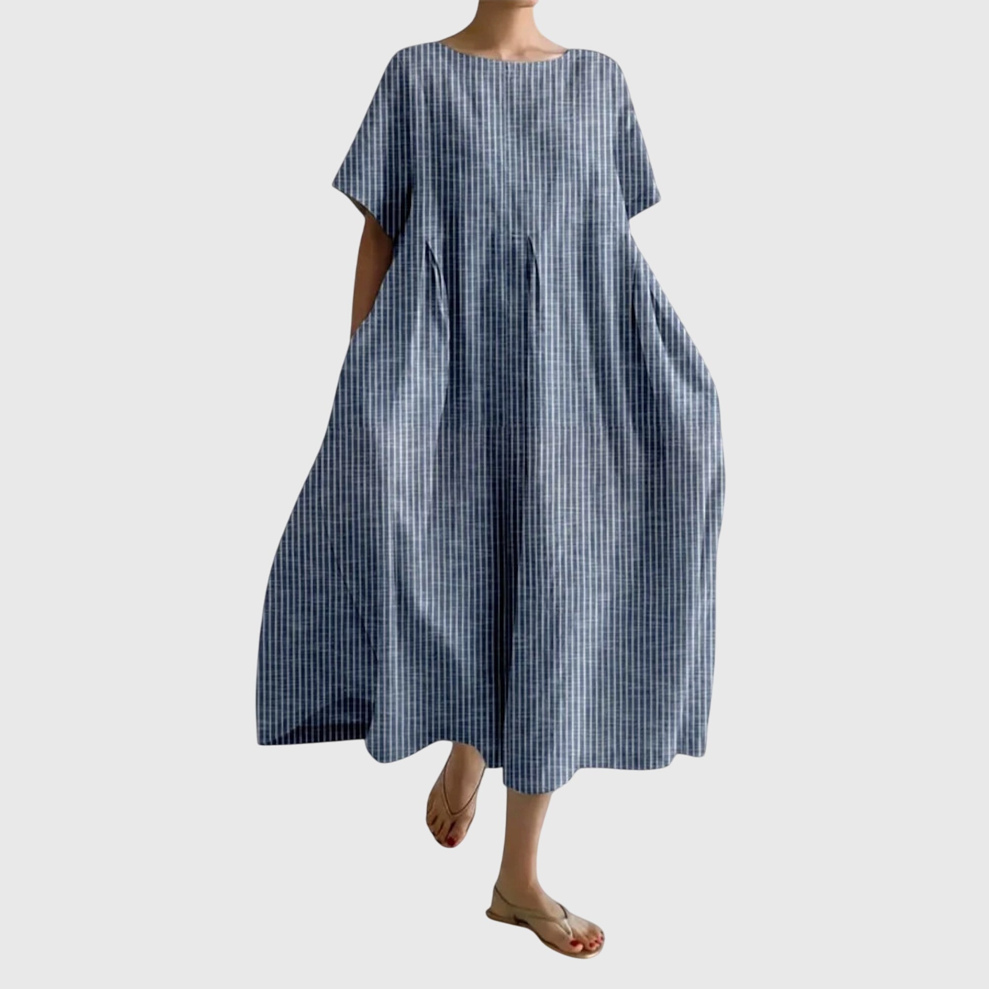 Isabell long casual dress in Blue, view 2