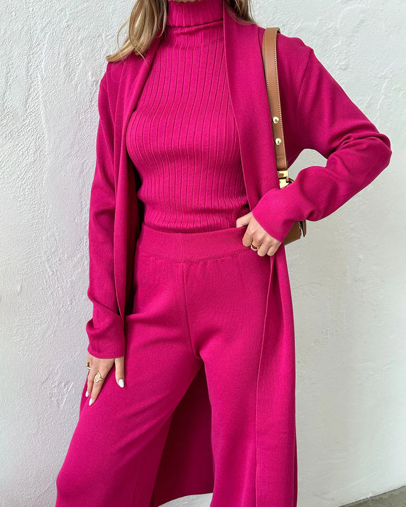Linda three-piece cardigan, top and trouser set, view 12