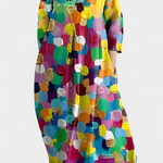 Isalinde V-neck dress in Rainbow Mosaic, view 5