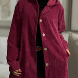 Cordelia | Corduroy Hooded Cardigan