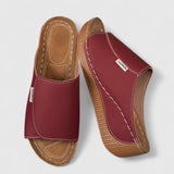 Celestria Orthopaedic Slide Sandals in Red, view 10