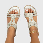 Blessy Embellished Slingback Sandals, view 9