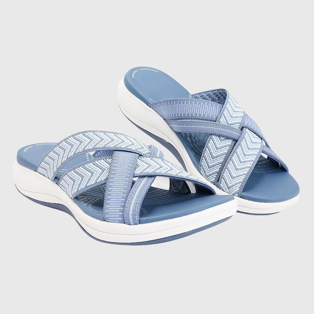 Jade Crossover Orthopaedic Slides in Blue, view 7