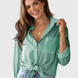 Ariana striped collared shirt, view 2
