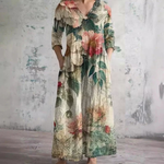 Tara soft floral summer dress in Multicolour, front view