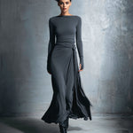Gabriella side knot long dress, view 8