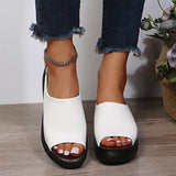 Elsie soft touch peep-toe slides, view 5