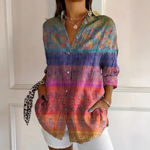Avery ombre stripe blouse in Multicolour, front view