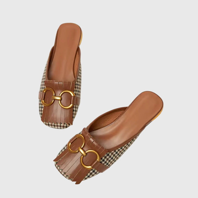 Alexandra Orthopaedic Embroidered Sandals in Brown, view 8