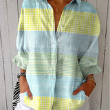 Filippa pastel grid print blouse in Multicolour, front view