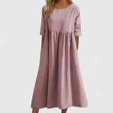Thalyvia comfortable A line dress in Pink, view 3