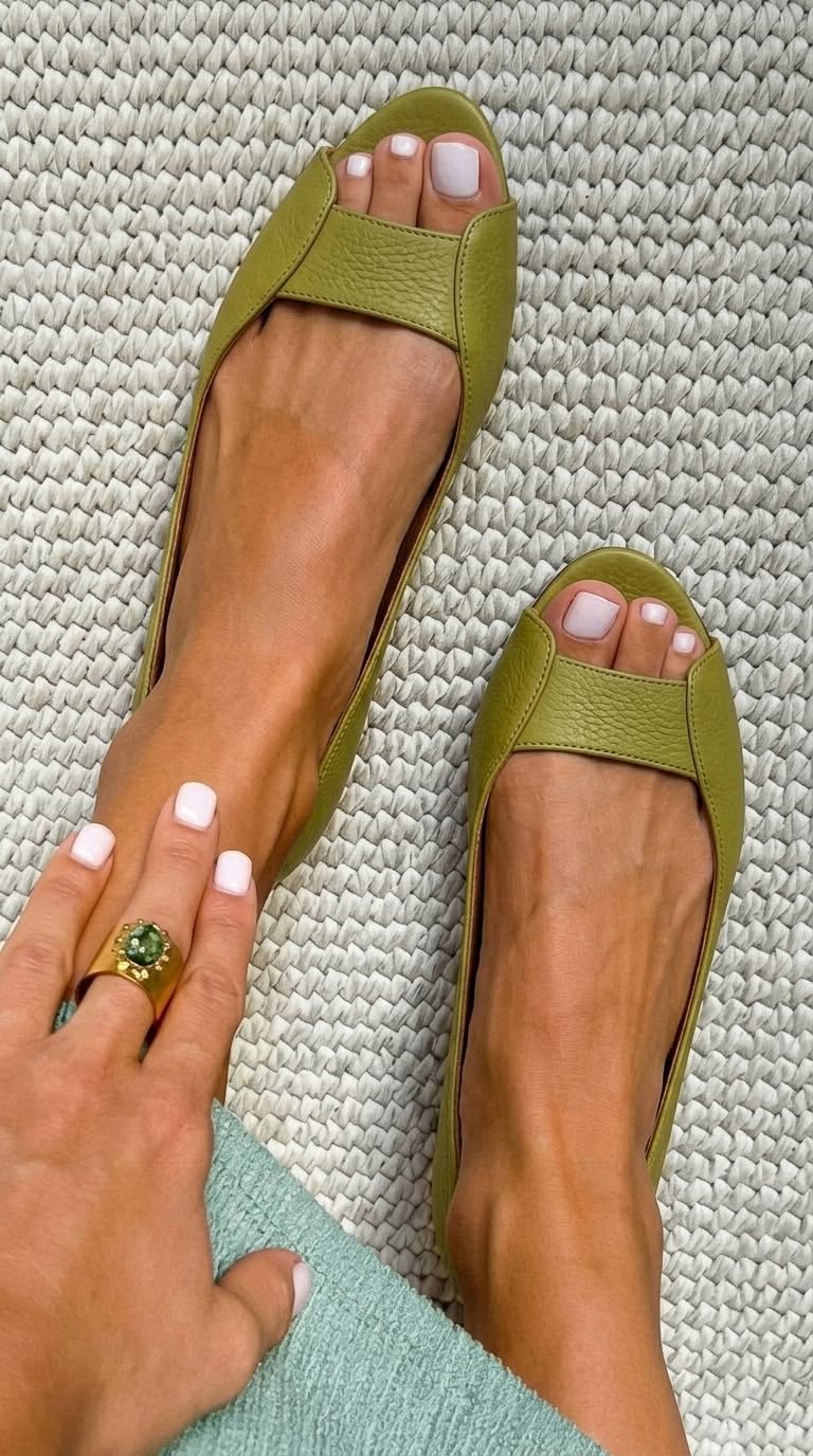 Delphine Strappy Heel Sandals in Light Green, view 11