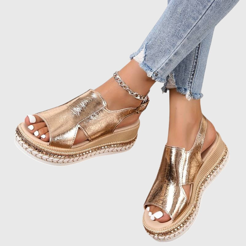 Veronica T strap sandals, view 3