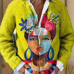 Iona chartreuse embroidered portrait cardigan, view 2