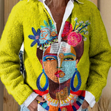 Iona chartreuse embroidered portrait cardigan, view 2