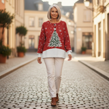 Sadie | Red Christmas Tree Jumper
