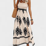 Liora smocked bodice maxi dress, view 7