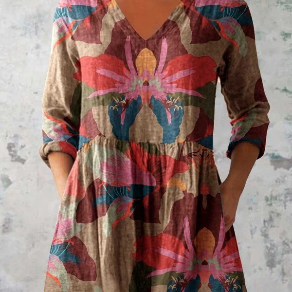 Sarah mixed print blouse in Multicolour, front view