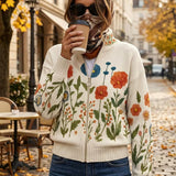 Briony wildflower meadow zip-up cardigan, view 2
