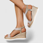Tatyanna elegant wedge sandals, view 7