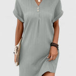Massie draped dress in Grey, view 5