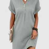 Massie draped dress in Grey, view 5
