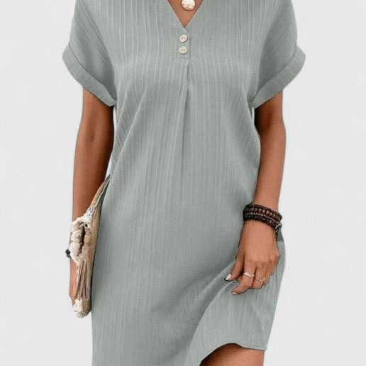 Massie draped dress in Grey, view 5