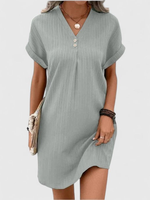 Massie draped dress in Grey, view 5