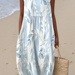 Cecily Leafy Print Midi Dress, front view