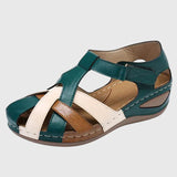 Lorelei orthopaedic wedge sandals in Green, view 4