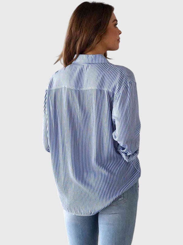 Ariana striped collared shirt, view 18