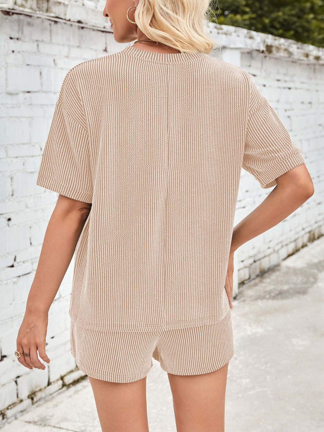 Solenne corduroy top and shorts set, view 19