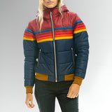 Katrina | Zip-Up Jacket with Rainbow Stripes