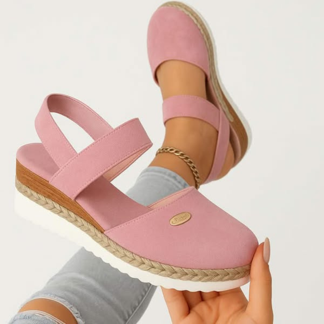 Antonia Orthopaedic Platform Sandals in Pink, view 2