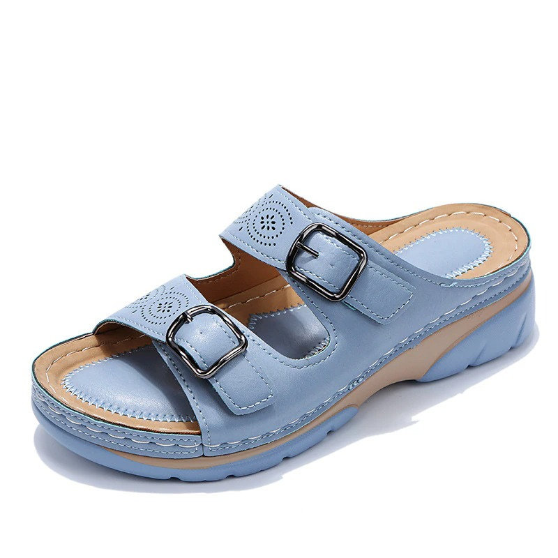 Alicia Orthopaedic Relief Sandals in Light Blue, view 3