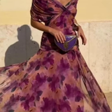Hendrika floral evening dress, view 3